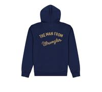 Sweatshirt à capuche avec logo Wrangler Sign Off - navy - L M