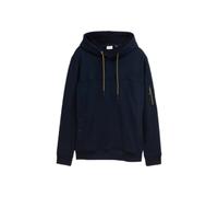 Sweatshirt Ã capuche avec poche zippÃ©e Tom Tailor Bleu S