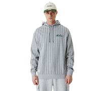 Sweatshirt à capuche avec rayures New Era Gris M