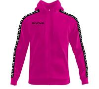 Sweatshirt à capuche bande full zip Givova Rose L