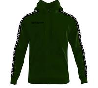 Sweatshirt à capuche bande full zip Givova Vert S