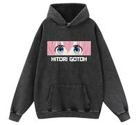 Sweatshirt À Capuche BOCCHI The Rock! - Gotoh Hitori en Coton, Style Rétro Lavé pour Fans De Manga Et Cosplay - Idée Cadeau Unisexe (Maroc G,3TG)