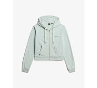 Sweatshirt Ã capuche court zippÃ© Ã logo femme Superdry Essential Bleu XS