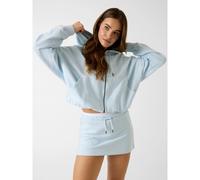 Sweatshirt à capuche crop femme Guess OS Bleu M