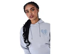 Sweatshirt à capuche cœur brisé femme Project X Paris Blanc XS