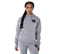 Sweatshirt à capuche cœur brisé femme Project X Paris Gris XS