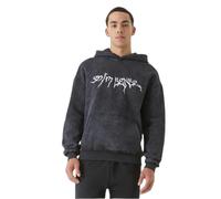 Sweatshirt Ã capuche dÃ©lavÃ© 9N1M SENSE Goth Print Noir XL