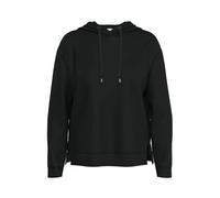 Sweatshirt à capuche doublée à cordon et passepoils femme COMMA Noir 38