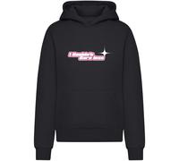 Sweatshirt à capuche duveteux femme Miss Tee Couldn't Care Less Noir XS