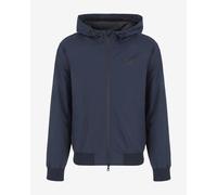 Sweatshirt à capuche EA7 Core Identity Gold Full Zip bleu marine - S