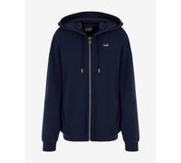 Sweatshirt à capuche EA7 Core Lady Full Zip bleu marine femme - S