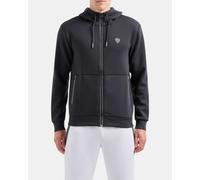 Sweatshirt à capuche EA7 Emporio Armani Train Premium Full Zip noir - S