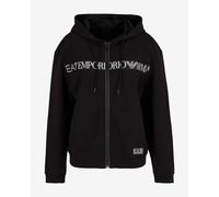 Sweatshirt à capuche EA7 Natural Ventus 7 noir blanc femme. - S