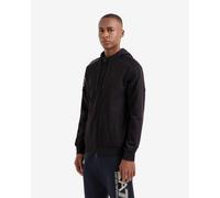 Sweatshirt à capuche EA7 Stripe Logo Series Full Zip noir pur - L