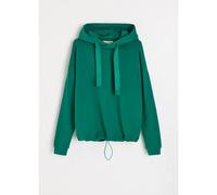 Sweatshirt à capuche en coton femme Diverse Tankio 262 Vert L