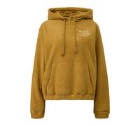 Sweatshirt Ã capuche en polaire et broderie tendance femme QS Jaune S