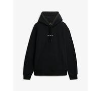 Superdry Sweat à capuche Micro Logo en polaire Noir Homme Taille S