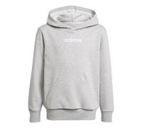 Adidas Sweat à capuche LIN FL Hoody Enfant Gris chiné/Blanc Taille 128 (7-8 ans)