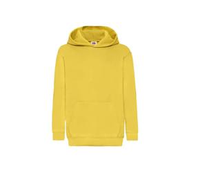 Sweatshirt Ã capuche enfant Fruit of the Loom Classic Jaune 9/11 ans