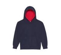 Sweatshirt Ã capuche enfant Just Hoods Varsity Bleu 5/6 ans