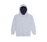 Sweatshirt Ã capuche enfant Just Hoods Varsity Gris 3/4 ans