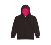 Sweatshirt Ã capuche enfant Just Hoods Varsity Noir 9/11 ans