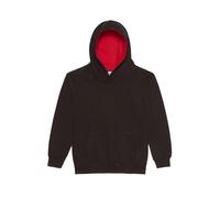 Sweatshirt Ã capuche enfant Just Hoods Varsity Noir 9/11 ans