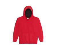 Sweatshirt Ã capuche enfant Just Hoods Varsity Rouge 12/13 ans