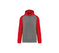 Sweatshirt à capuche enfant Proact Bicolore Gris 10/12 ans