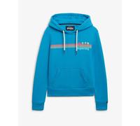 Sweatshirt Ã capuche et rayures arc-en-ciel femme Superdry Bleu XL