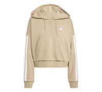 adidas Women's Sweat-Shirt à Capuche Zip 1/4 French Terry 3 Bandes Essentials