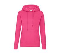Sweatshirt à capuche femme Fruit of the Loom Classic Rose XS