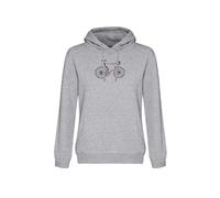 Sweatshirt à capuche femme Greenbomb Bike Norway Chipper Gris S