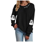 Sweatshirt à Capuche Femme, Impression Halloween Vibrante Avec Des Araignées Et Toiles, Manches Longues, Coton Doux, Design Accrocheur, Adapté Pour Les Déguisements Comme Vêtement Casual (L)