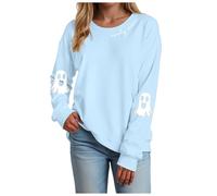 Sweatshirt à Capuche Femme, Impression Halloween Vibrante Avec Des Araignées Et Toiles, Manches Longues, Coton Doux, Design Accrocheur, Adapté Pour Les Déguisements Comme Vêtement Casual (White-1, XL)