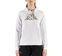 Sweat à capuche - KAPPA - Belle - Blanc/Gris - Manches longues - Coupe slim S