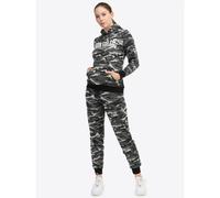 Lonsdale Sweat à capuche Clough Gris camouflage M Femme