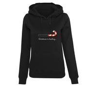 Sweatshirt à capuche femme Merchcode Christmas Loading Noir S