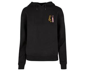 Sweatshirt à capuche femme Merchcode Wording Hi Everyday Noir L