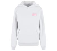Sweatshirt Ã capuche femme Miss Tee All We Need Is Love Blanc 2XL