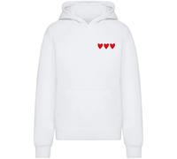 Miss Tee Amour Toujours Heart Hoodie Blanc S Femme