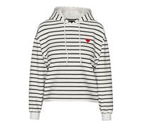 Pieces Sweat à capuche Pcchilli LS rayé brodé Cloud Dancer S
