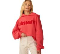 Sweatshirt Ã capuche femme She is Sunday Amore Rouge XS