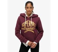 Sweatshirt à capuche femme Superdry Mfg Original Metallic Violet M