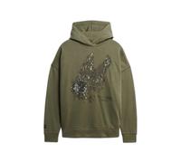 Superdry Tattoo Embellish Oversize Hoodie Vert XS Femme