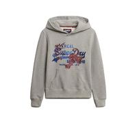 Sweatshirt à capuche femme Superdry Tokyo Vintage Logo Gris S