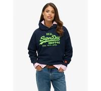 Superdry - Vintage Logo Sweat à capuche - Femme - Sweatshirts et sweats à capuche - Bleu - Taille: 36 FR