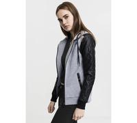 Sweatshirt Ã capuche femme Urban Classic diamond zip Gris S