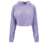Urban Classics Sweat à capuche femme court surdimensionné en velours doux Lavande XL