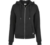 Sweatshirt à capuche femme Urban Classics organic terry zip-grandes tailles Noir 4XL